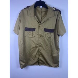 Spirit‎ Police Department Uniform Costume Shirt Men's Size L Short Sleeve